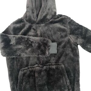 American Stitch Plush Black Outerwear Pullover